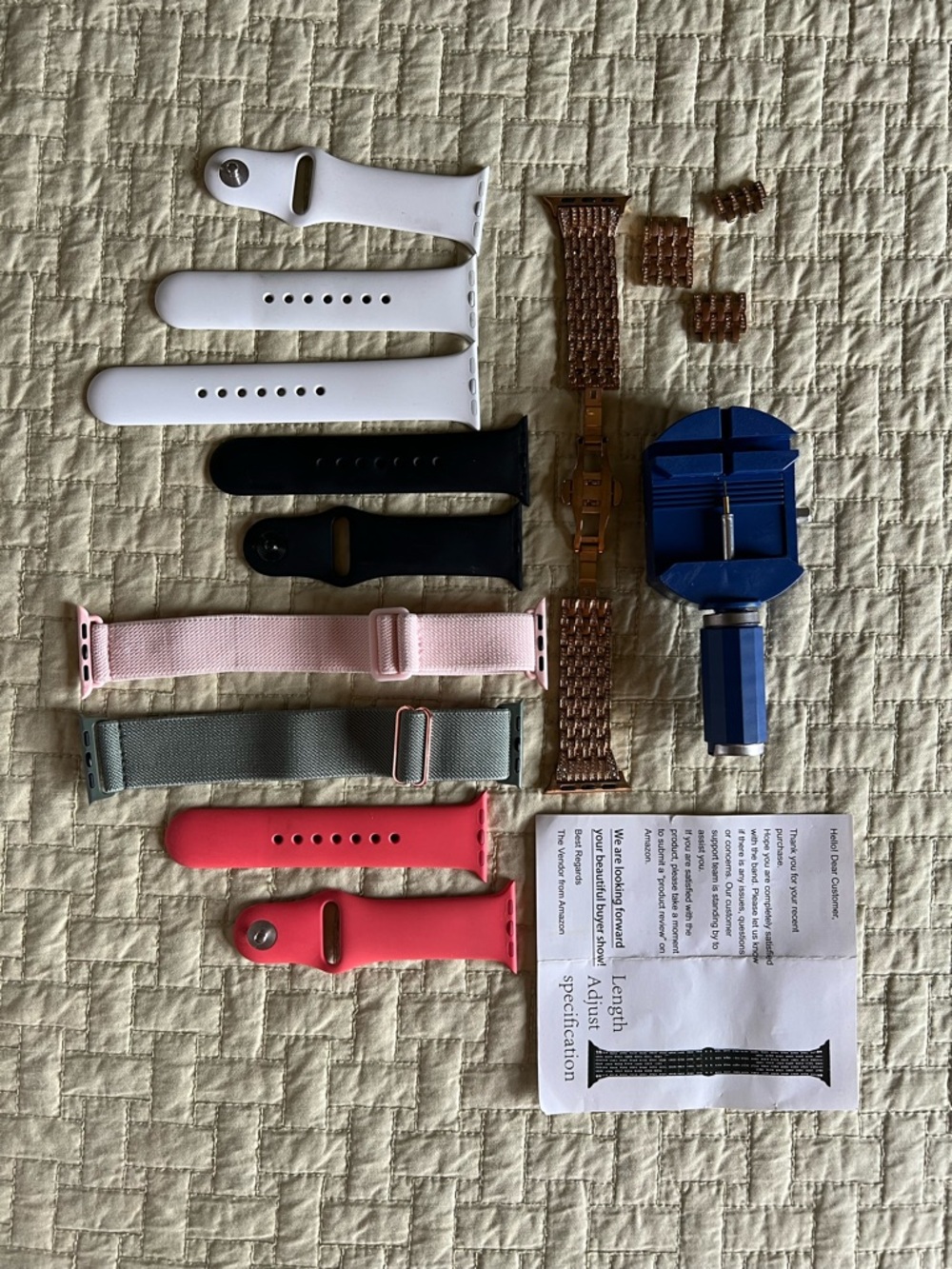 Lot of 6 watch bands for 38 mm Apple Watch